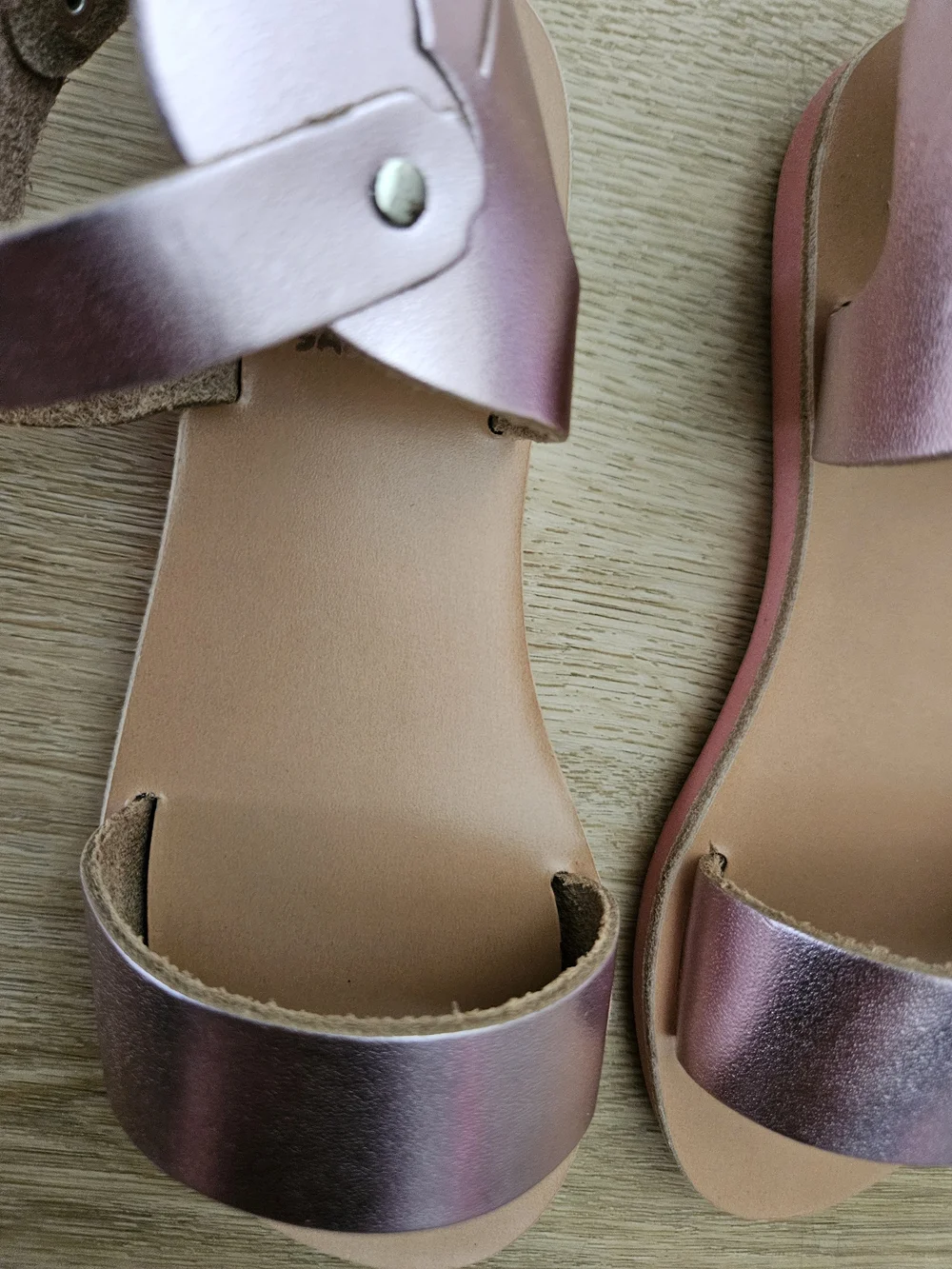 Ancient Greek Sandals : LITTLE IKARIA SOFT-METALLICVA In Sz 29